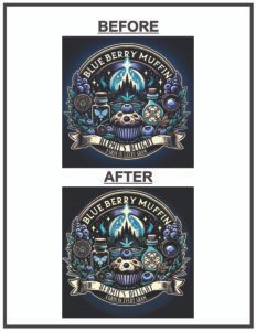 Blue berry muffin color seperation